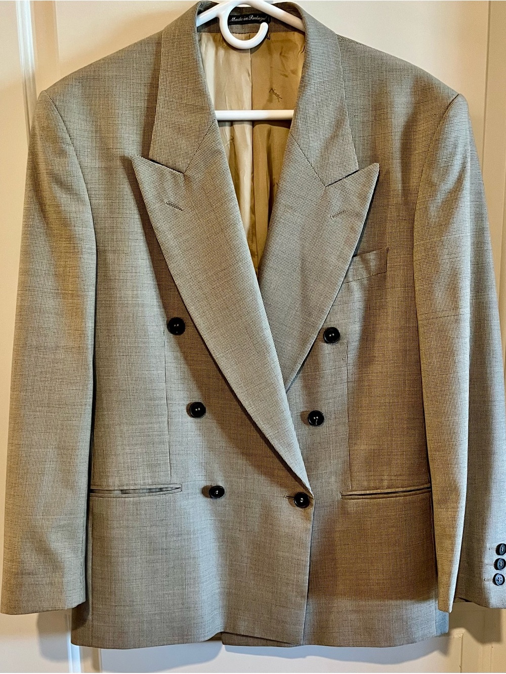 Vintage YSL Yves Saint Laurent Pour Homme Men's Double-Breasted Blazer